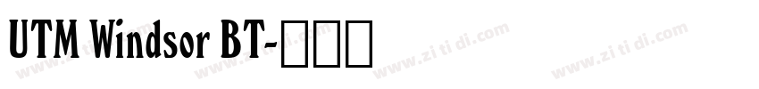 UTM Windsor BT字体转换